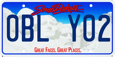 SD license plate 0BLY02