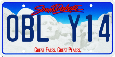 SD license plate 0BLY14