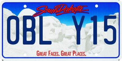SD license plate 0BLY15