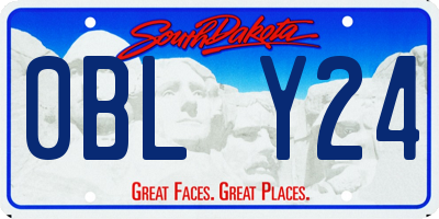 SD license plate 0BLY24