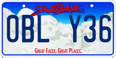 SD license plate 0BLY36