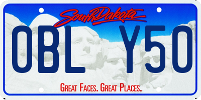 SD license plate 0BLY50