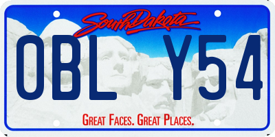 SD license plate 0BLY54