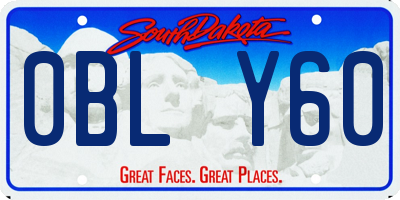 SD license plate 0BLY60
