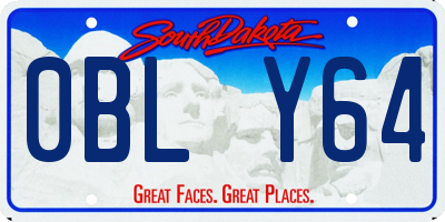 SD license plate 0BLY64