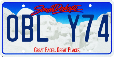 SD license plate 0BLY74