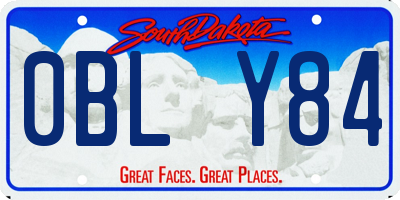 SD license plate 0BLY84