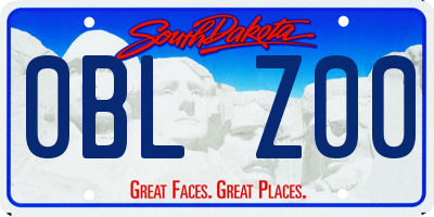 SD license plate 0BLZ00