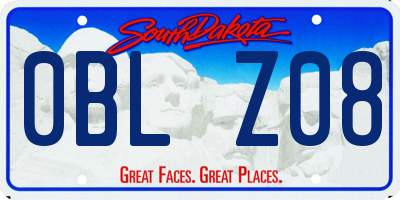 SD license plate 0BLZ08