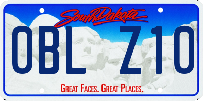 SD license plate 0BLZ10