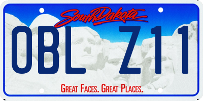 SD license plate 0BLZ11