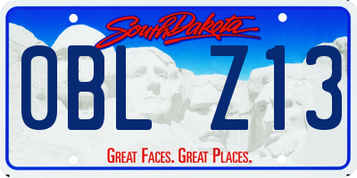 SD license plate 0BLZ13