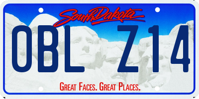SD license plate 0BLZ14
