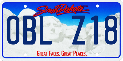 SD license plate 0BLZ18