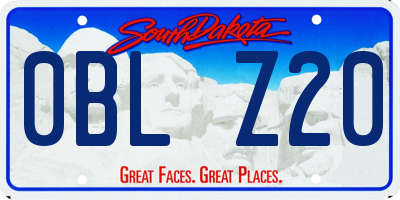 SD license plate 0BLZ20