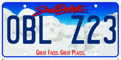 SD license plate 0BLZ23