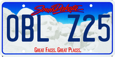 SD license plate 0BLZ25