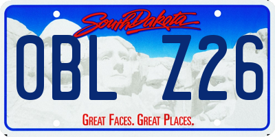SD license plate 0BLZ26