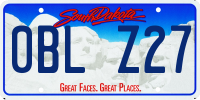 SD license plate 0BLZ27