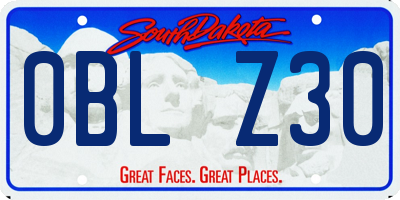 SD license plate 0BLZ30