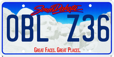 SD license plate 0BLZ36