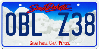 SD license plate 0BLZ38