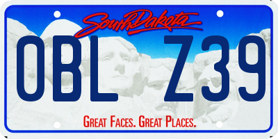 SD license plate 0BLZ39