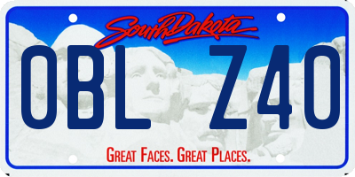 SD license plate 0BLZ40