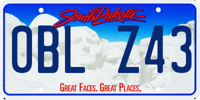 SD license plate 0BLZ43