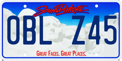 SD license plate 0BLZ45