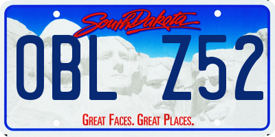 SD license plate 0BLZ52
