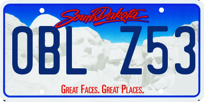 SD license plate 0BLZ53