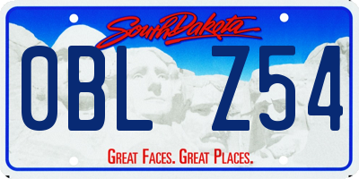 SD license plate 0BLZ54