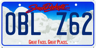 SD license plate 0BLZ62