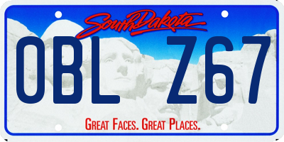 SD license plate 0BLZ67
