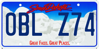 SD license plate 0BLZ74