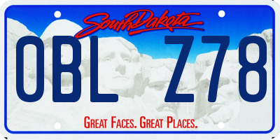 SD license plate 0BLZ78