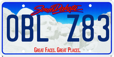 SD license plate 0BLZ83