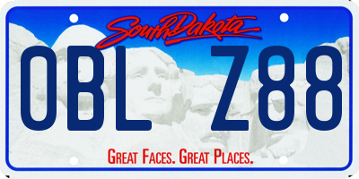 SD license plate 0BLZ88
