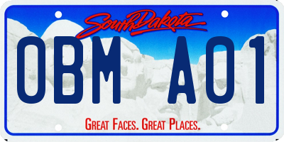 SD license plate 0BMA01