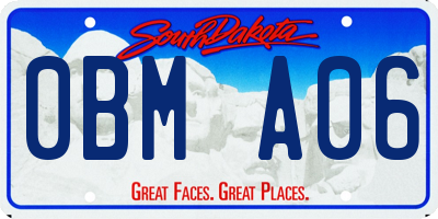SD license plate 0BMA06