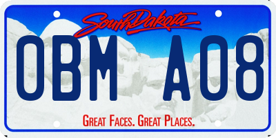 SD license plate 0BMA08