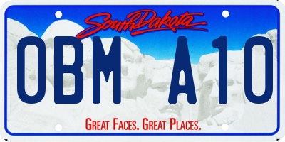 SD license plate 0BMA10