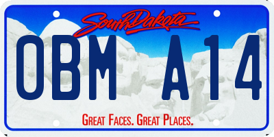 SD license plate 0BMA14