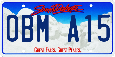SD license plate 0BMA15