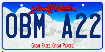 SD license plate 0BMA22