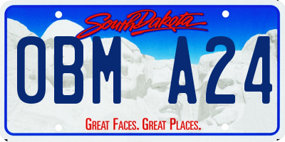 SD license plate 0BMA24