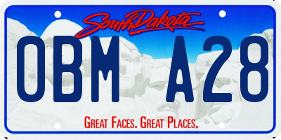 SD license plate 0BMA28