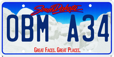 SD license plate 0BMA34