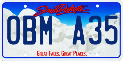 SD license plate 0BMA35